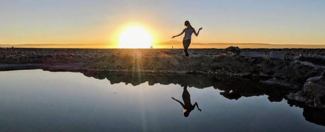 Breathtaking sunsets are guaranteed nearly every night at the Salt Flats